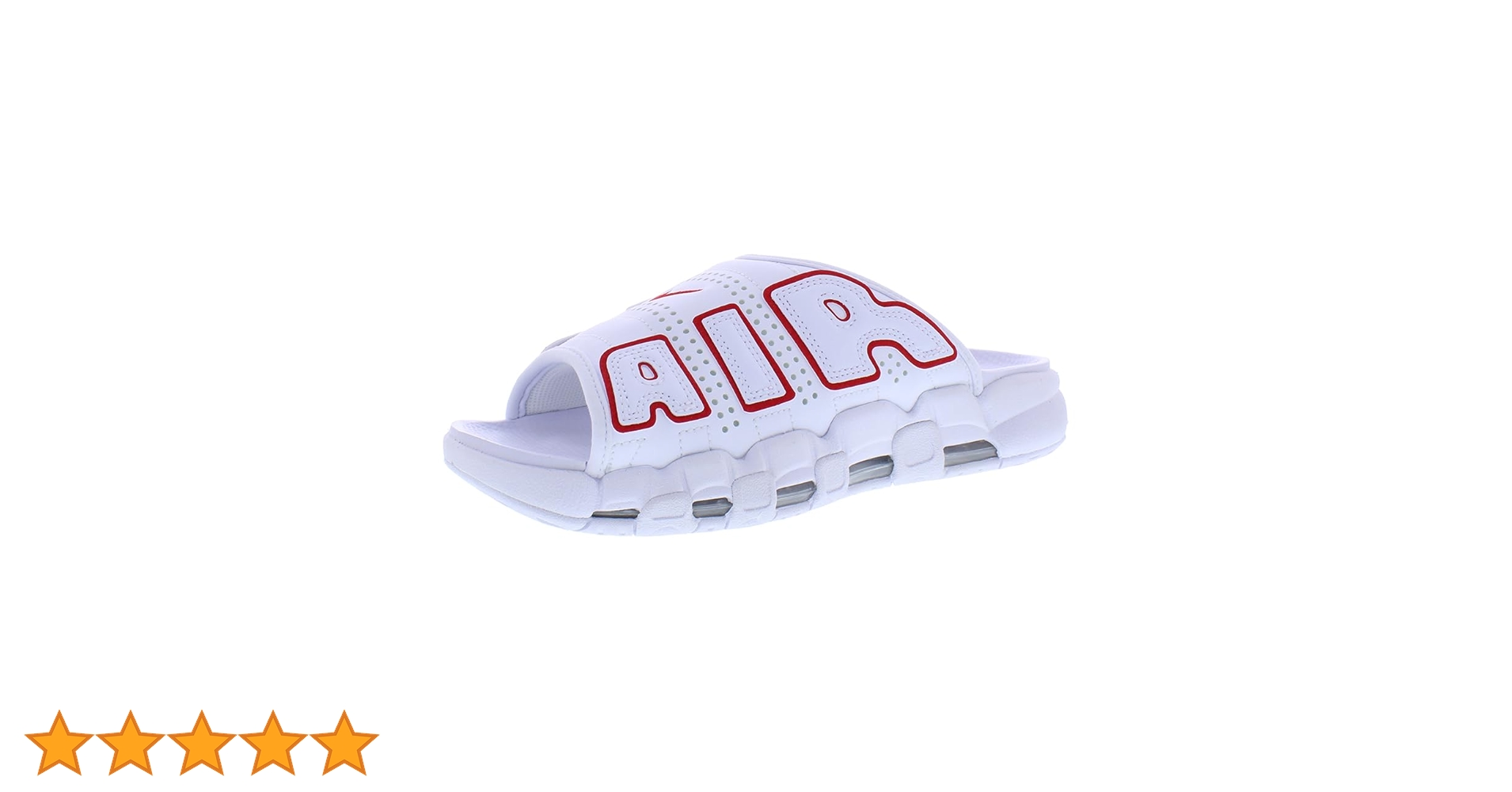 Nike Air More Uptempo Slide NA Unisex Shoes, White/University Red